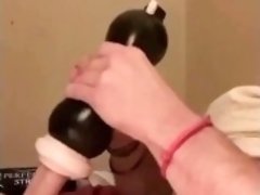 Toy play with fantastic creamy vocal cumshot with grunting/moaning