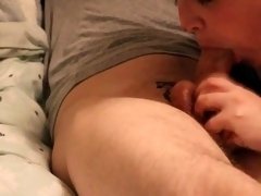 Daddy gets a Chocolate Covered Blowjob, Holds My Head Down and He Cums in My Mouth