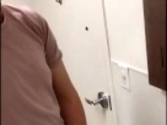 Cumming in Work Bathroom