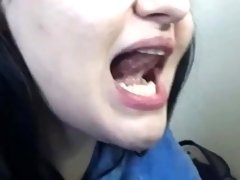 Watch lily-flower pierce her own tongue at home....shes got balls!!!!