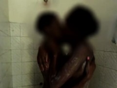 Amateur big boobed Ugandan lovers fuck in the shower. This