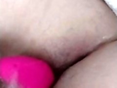 Loud gushing squirt from fuck toy