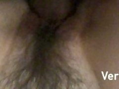 Hairy busty teen fucking and cuming faster in parent's home