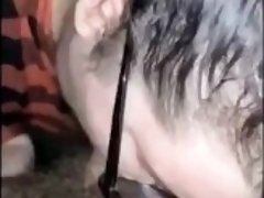 Thicc White Whore Throating White Cock Outdoors