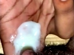 TEEN MAKES A MESS OF DADDY'S HANDS !
