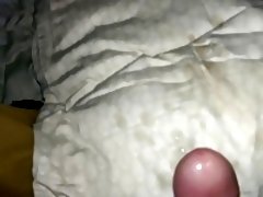 Spraying Cum on a Pillow