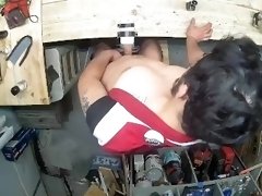 BF Caught On Cam Fucking Fleshlight and Vaping At My Workbench