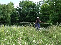 Dancing by the pond